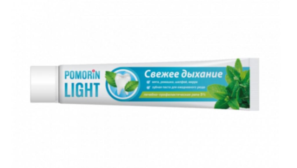 Pomorin Light Свежее дыхание Зубная паста, паста зубная, 100 г, 1 шт.