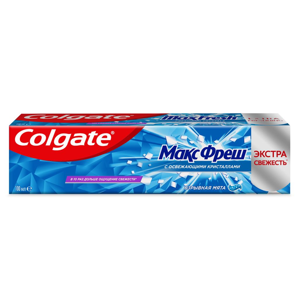 Colgate Макс Фреш Взрывная мята зубная паста, паста зубная, 100 мл, 1 шт.