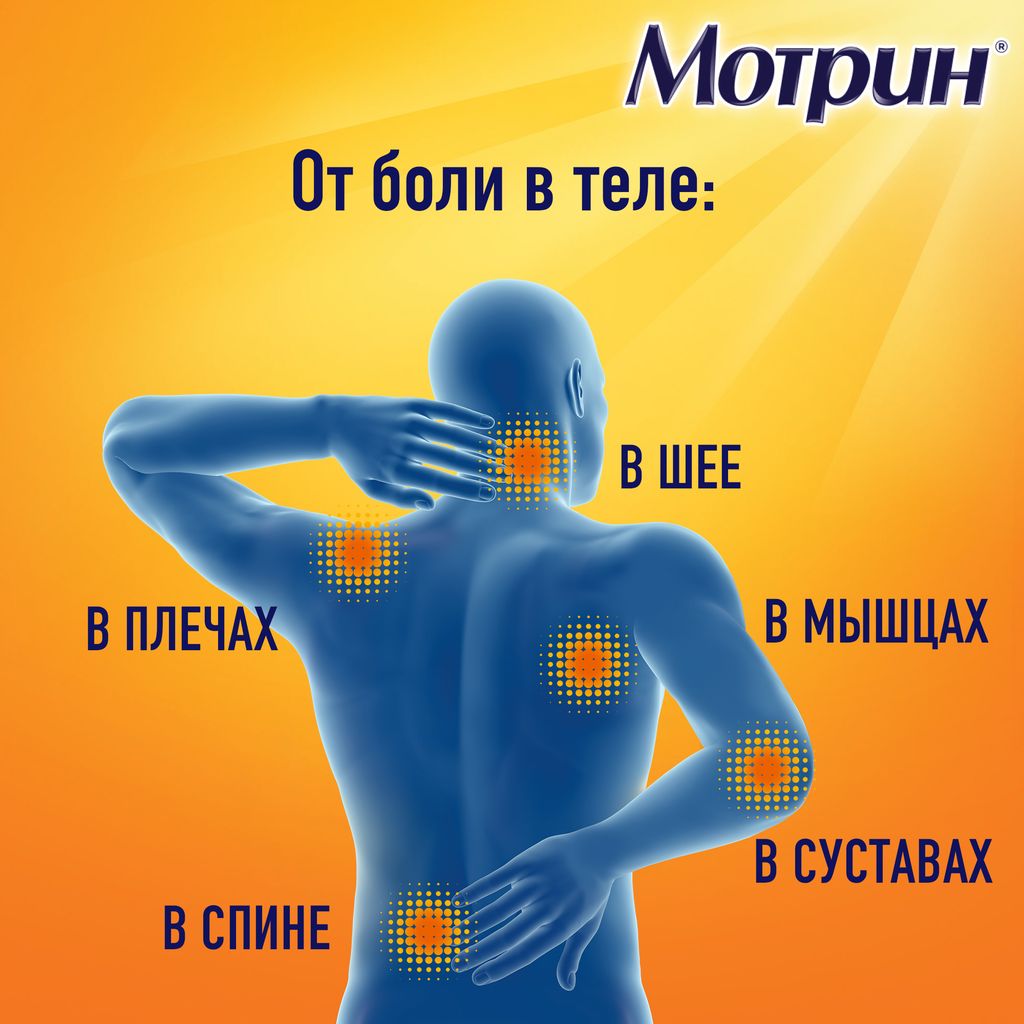 Мотрин, 250 мг, таблетки, 20 шт.