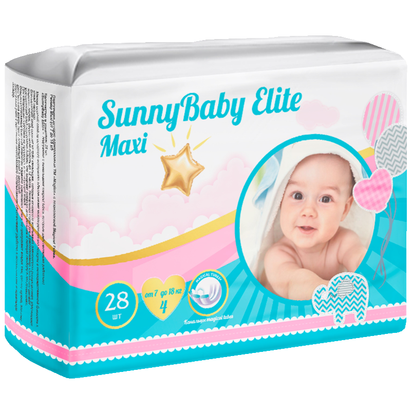 фото упаковки Sunnybaby Elite Подгузники детские maxi