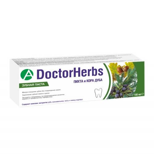 фото упаковки DoctorHerbs Зубная паста Пихта и кора дуба