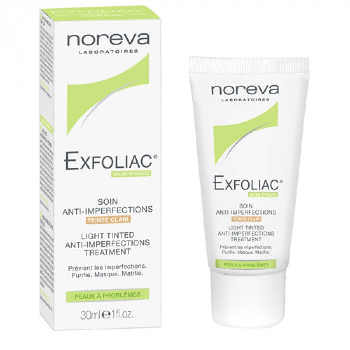 фото упаковки Noreva Exfoliac Тональный матирующий крем (светлый)