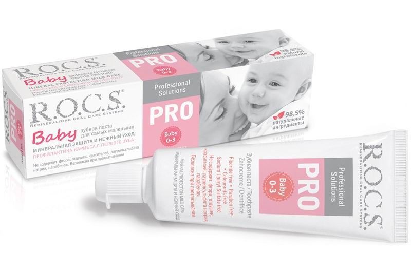фото упаковки ROCS PRO Baby Зубная паста детская Минеральная защита