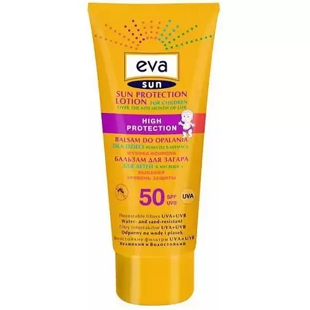 Eva Sun Бальзам для загара детский SPF50, крем для детей, 150 мл, 1 шт.