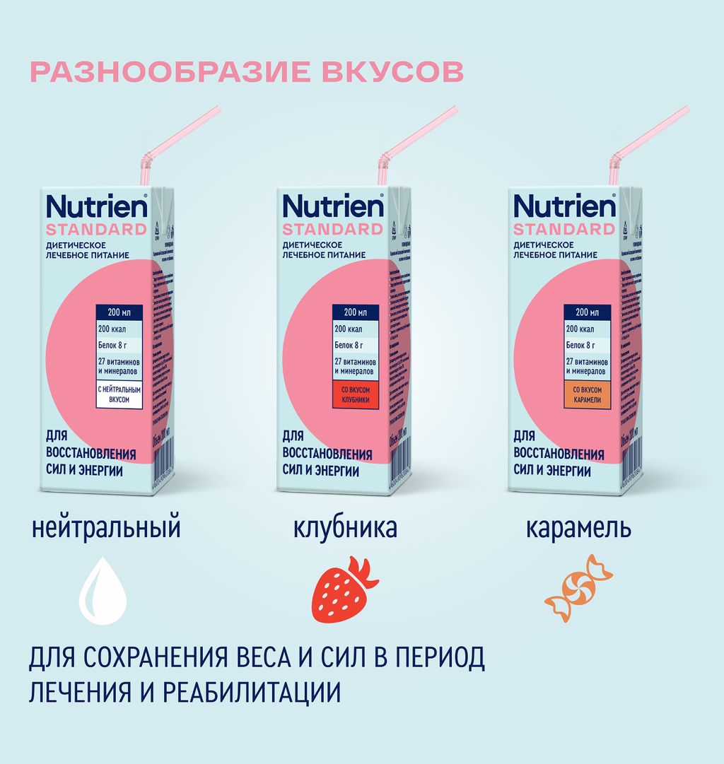 Nutrien Standard, смесь жидкая, со вкусом клубники, 200 мл, 1 шт.