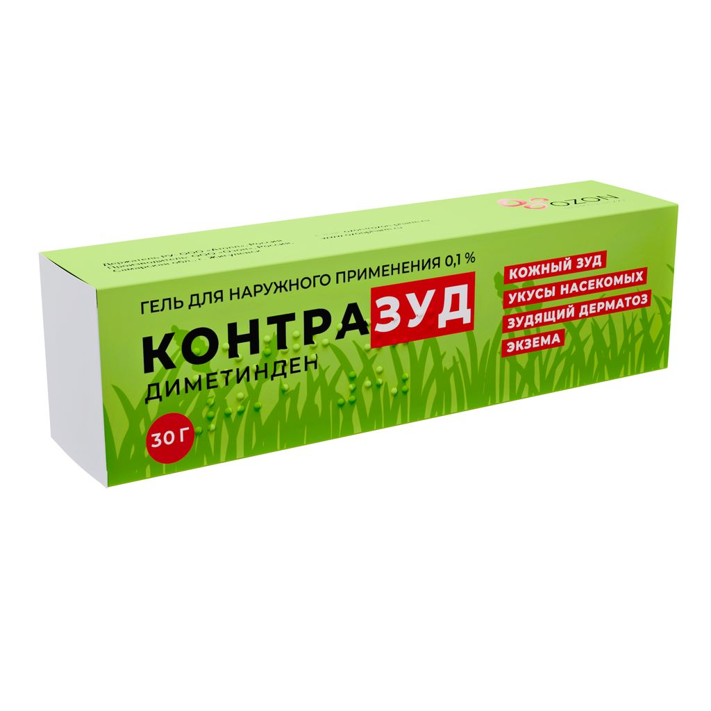 Контразуд, 0.1%, гель для наружного применения, 30 г, 1 шт.