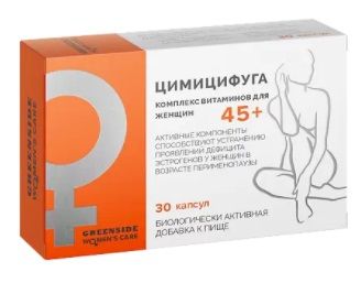 фото упаковки Цимицифуга с комплексом витаминов для женщин 45+