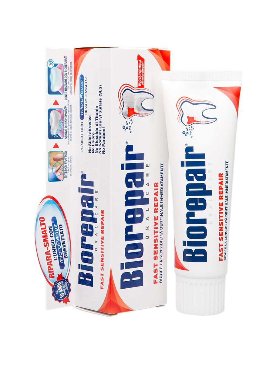 фото упаковки Biorepair Fast Sensitive Зубная паста для чувствительных зубов