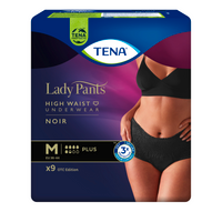 Впитывающие трусы Tena Lady Pants Plus, Medium M (2), 75-105 см, трусы урологические, черного цвета, 9 шт.