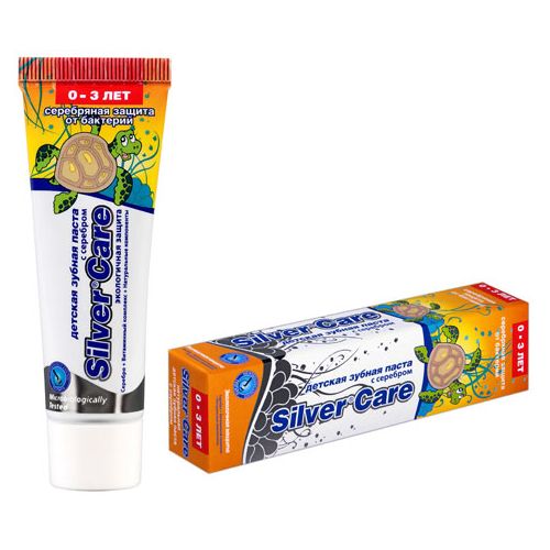 фото упаковки Silver Care детская зубная паста с серебром от 0 до 3 лет