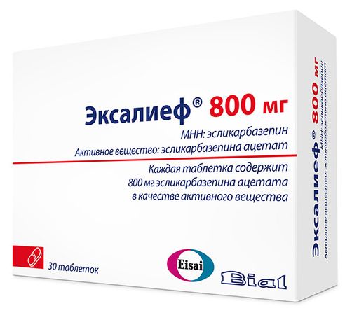 Эксалиеф, 800 мг, таблетки, 30 шт.