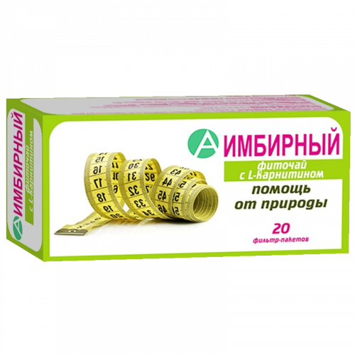 Фиточай Имбирный с L-карнитином, чай, 1,5 г, 20 шт.