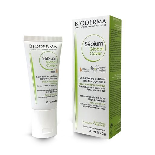 Bioderma Sebium Global Cover Крем тонирующий, крем для лица, 30 мл, 1 шт.