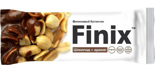 Finix Батончик финиковый, батончик, арахис шоколад, 30 г, 1 шт.