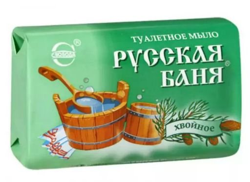 Мыло туалетное Русская Баня, мыло, хвойное, 100 г, 1 шт.