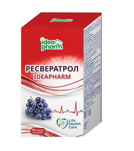 Ресвератрол IdeaPharm, 424 мг, капсулы, 60 шт.