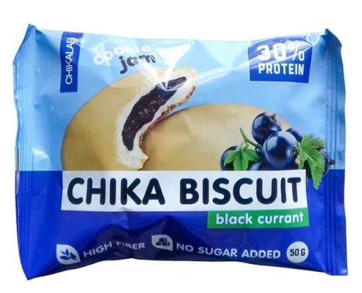 Chikalab Chika Biscuit Печенье протеиновое бисквитное Черная смородина, печенье, 50 г, 1 шт.
